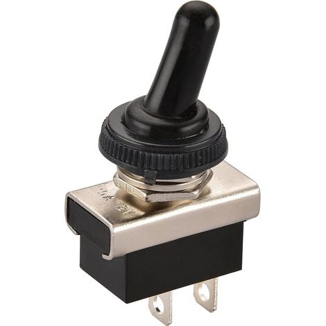 Metal Interrupteur À Bascule Flip 12V 25A SPST On/Off 2 Position 2 Broches Pour Voiture Dash Light Avec Capuchon Imperméable À L'eau (1/5)
