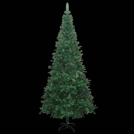 Arbre de Noël Sapin de Noël artificiel pré-éclairé et boules L 240 cm vert (1/5)