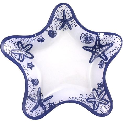 Lot de 6 Coupes en Verre Bleu Star pour Apéritif et Dessert 18,7 x 20,8 x 2 cm - PANGIVO (1/3)