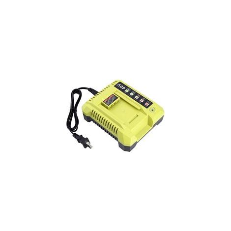 Ersatz für Ryobi 40V Akku Ladegerät, OP401 Ladegerät Kompatibel mit Ryobi 40V Lithium Akku OP4040 OP4050 OP4050A OP40601 OP4026 OP4015 OP4030 Schnellladegerät（Batterie Non Incluse）