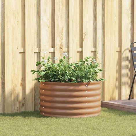 Hochbeet Braun 80 x 80 x 44 cm Stahl