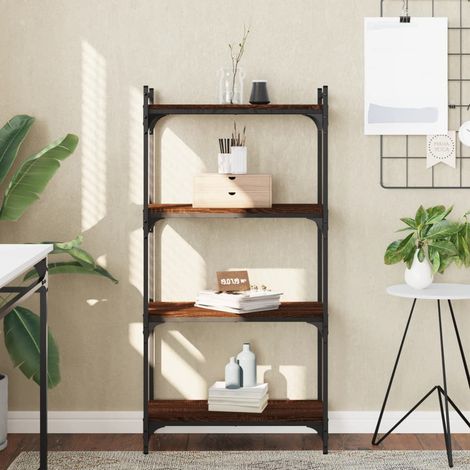 Bücherregal 4 Böden Braun Eiche-Optik 60x30x120cm Holzwerkstoff (1/5)