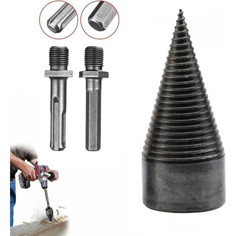 Vite conica spaccalegna 40mm fresa legno punta per trapano con 2 attacchi