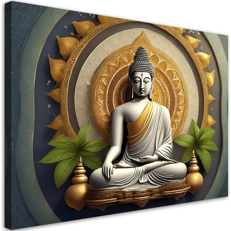 Tableau déco Statue de Bouddha Zen 60x40 (1/5)