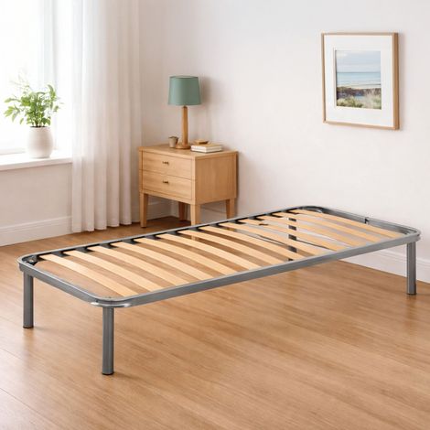 Dmora - Somier individual Dgori, Base ortopédica de contrachapado de abedul de 13 lamas, 100% Made in Italy, 90x180h34 cm (1/3)