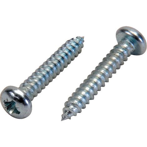 Vis à tôle tête cylindrique large empreinte Pozidriv en acier - GFD - N°10 - 4,8 - 40