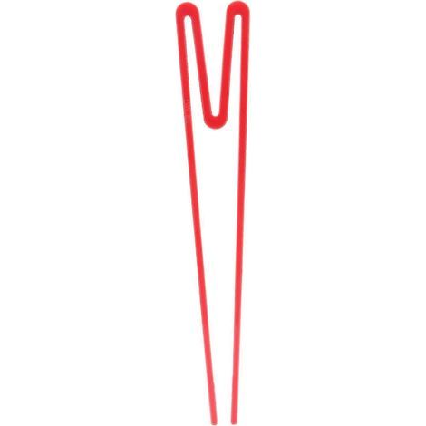 Essstäbchen für Kleinkinder, lebensmittelecht, hitzebeständig, mit integriertem Lerneffekt, einfarbig, M-förmig, Babyzubehör – Rot (1/4)