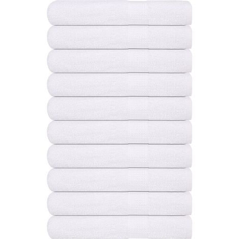 Serviettes de sauna FROGN, lot de 10. Blanches, 80 x 200 cm, 360 g/m².