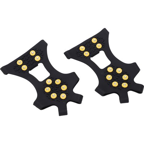 Crampons d'escalade 10 dents pour activités de plein air, antidérapants, en acier inoxydable, pour l'alpinisme sur glace et neige, taille M (1/5)