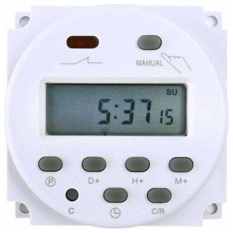 Minuteur électronique DC12V 16A 16 programmes Écran LCD programmable (1/5)