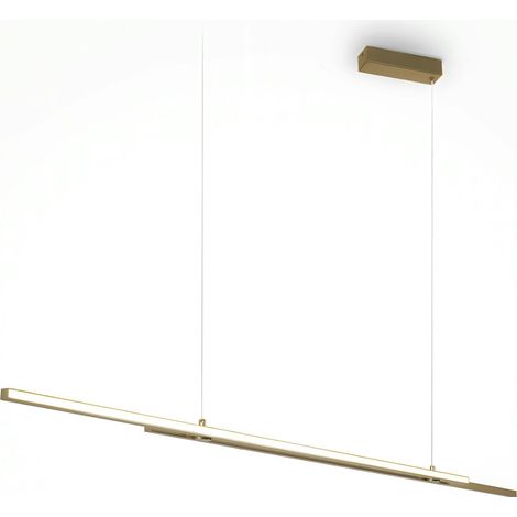Suspension design LED – double barre dorée minimaliste SALEM (1/2)