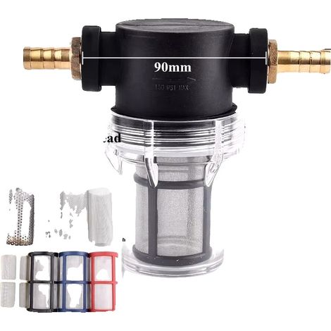Filtro de agua, conector de cobre, múltiples opciones de malla, malla 40, 1/2 pulgada (16 mm) (1/2)