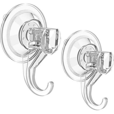 ZOLGINAH Set di 2 ganci a ventosa per cucina, bagno, doccia, vetro, vasca da bagno (1/4)