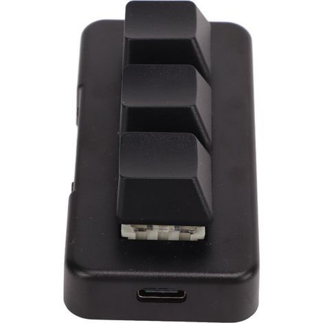 Clavier compact 3 touches avec câble USB, pavé macro programmable et bouton rotatif personnalisable (1/5)