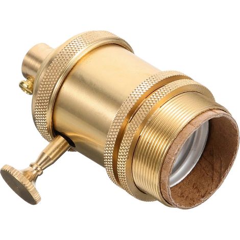 Douille de lampe vintage E26/E27, support d'ampoule rétro en métal avec bouton rotatif, conception à 3 positions pour éclairage DIY (1/5)