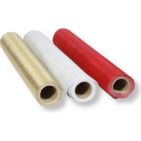 Dekorative Rolle Gold + Silber + Rot