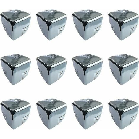 Möbelschutz, Metall-Eckenschutz, Tischeckenschutz, 12 Stück, Metallkanten-Eckenschutz, Klammern, Eckenschutz für scharfe Tische und Möbel