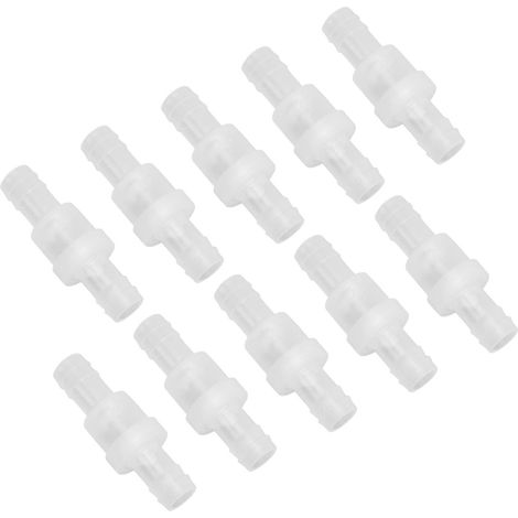 10 Stück Einweg-Rückschlagventil, durchsichtig, mit Feder, für die chemische Industrie, 12 mm / 0,5 Zoll (1/5)