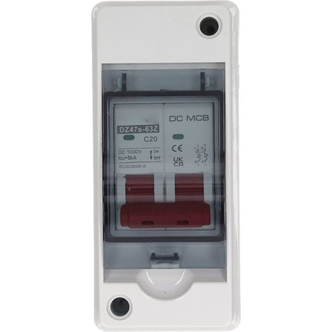 2P DC Miniatur-Leistungsschalter, 1000 V 20 A IP65 wasserdichter Trennschalter für Solar-PV-System