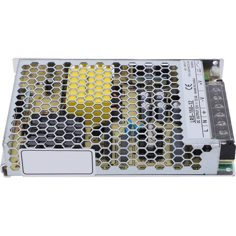 Alimentation LED 150W BERM LRS-150-12, transformateur driver 12V avec protection surcharge, entrée 85264VAC.