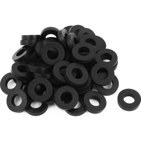 9 x 18 x 4mm Joint Torique Tuyau Joint Plat Caoutchouc Rondelle Lot pour Tuyau Oeillet 50pcs (1/2)