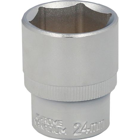 llave vaso 1/2 hexagonal 24 mm. perfil de 6 caras. acero cromo vanadio, aristas redondas (1/5)