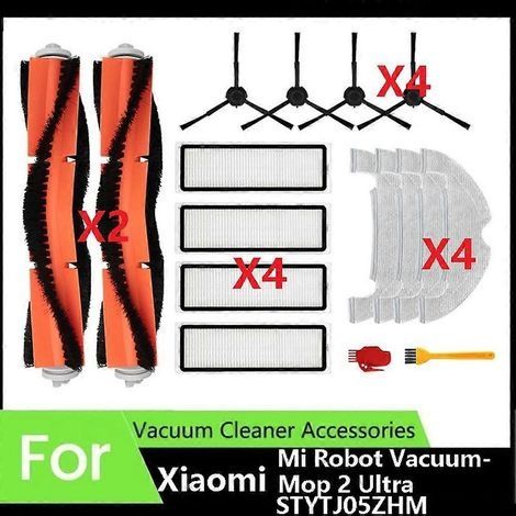 Accessoires pour aspirateur robot Xiaomi Mi Robot Vacuum-Mop 2 Ultra STYTJ05ZHM : filtre, lingette de nettoyage, brosse latérale principale et autres pièces. (1/5)