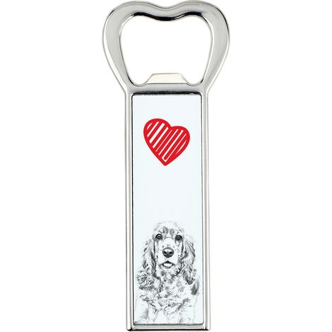 Apribottiglie con immagine di un Cocker Spaniel americano, apribottiglie personalizzato per frigorifero, regalo unico per uomo di Art-Dog (1/5)