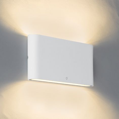 Modern Outdoor Wall Light White 17.5 cm Incl. LED IP65 - Batt