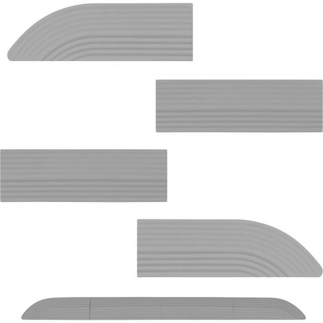Rampe de Seuils pour Aspirateur Robots Antidérapante, Rampes de Seuils de Porte pour Aspirateur Robots, Rampe de Seuil en TPE, Rampes d'Accès Longueur Réglable, pour Aspirateurs Robot (Gris, 68,6 cm) (1/5)