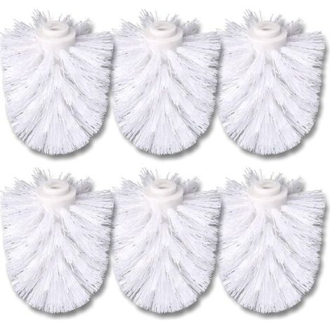 6 Pack WC Spare Brush Head White Spare Brushes White Brush Head Individually Replaceable White Toilet Brush Toilet Brushes Toilet Brushes 6 Spare Toilet Brushes Toilet Brushes (1/5)