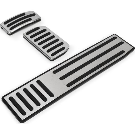 3Pédales en acier inoxydable caoutchouc antidérapant - Set d'accélérateur frein repose-pied pour Tesla Model S X (1/5)