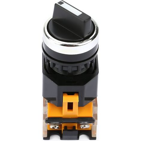 Commutateur Rotatif, Bouton Rond 22 mm, Sélecteur Rotatif étanche 2 Positions Nc + No Autobloquant A (1/5)