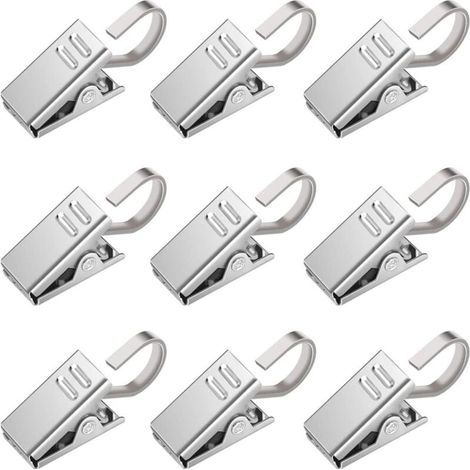 60 crochet de clip en acier inoxydable, anneau de clip de tringle à rideau, clip de rideau, crochet d'anneau de rideau, 0.3 mm (1/4)