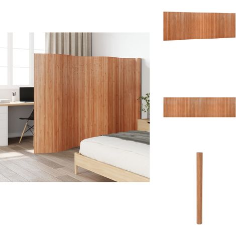 Cloison de séparation naturel 165x600 cm bambou - Séparateur De Pièce - Écran De Séparation - Cloison Pliable - Décoration Murale - Bambous (1/5)