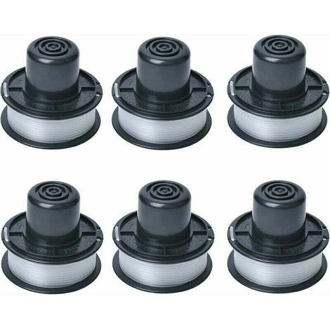 Bobine de fil A6226 compatible avec Black et Decker Coupe-herbe automatique GL250 / GL310 / GL360 / GL360SB, livrée avec 6m de ligne, ensemble de 6 bobines (1/4)