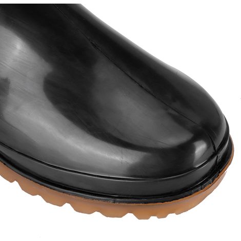 1 paire de bottes de pluie imperméables et antidérapantes pour le travail du jardin, de la ferme et de l'élevage, noires, taille 43 (1/5)