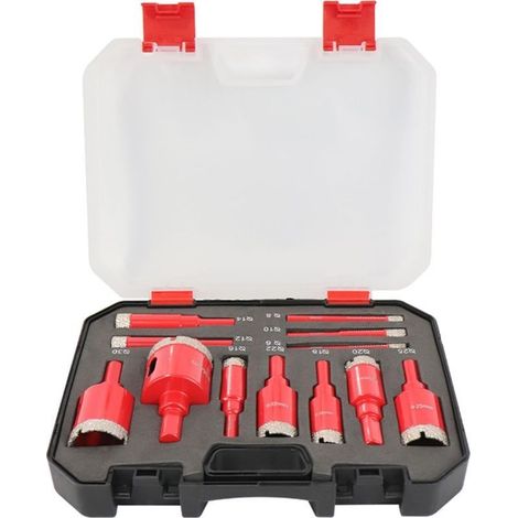Trousse de découpe robuste en 12 pièces avec technologie de refroidissement avancée, coupe haute vitesse, légère (700 g), idéale pour les entrepreneurs et les projets de maçonnerie. (1/5)