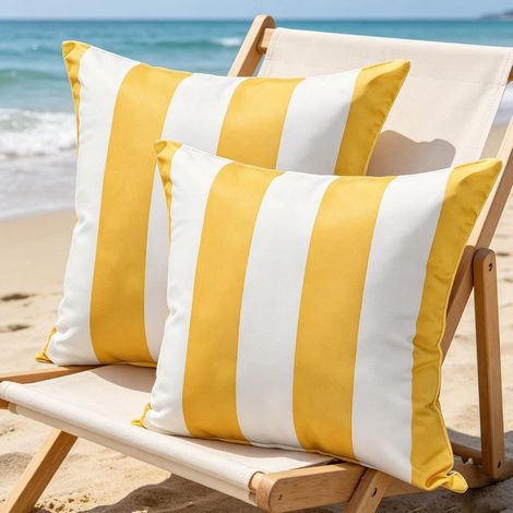 Housse Coussin Exterieur Impermeable,2 Pièces Taie Oreiller D'Exterieur Housse de Coussin 45x45cm,Decoratif Taie Oreiller,Housses de Coussin Décoratives,Pour Salon Jardin Patio Terrasse Canapé Coussin (1/5)