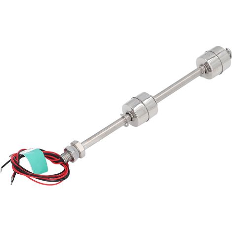 Interrupteur à flotteur double à billes 200mm 0-110V en acier inoxydable régulateur de niveau d'eau pour réservoir et piscine (1/5)