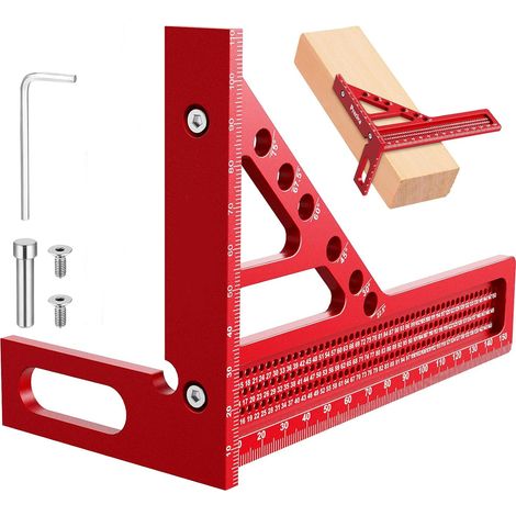 (3D) Zimmermannswinkel, Mehrwinkel-Aluminium-Verbindungswinkel 22,5-90° mit Positionierhilfe, für Holzbearbeitungsingenieure (1/5)