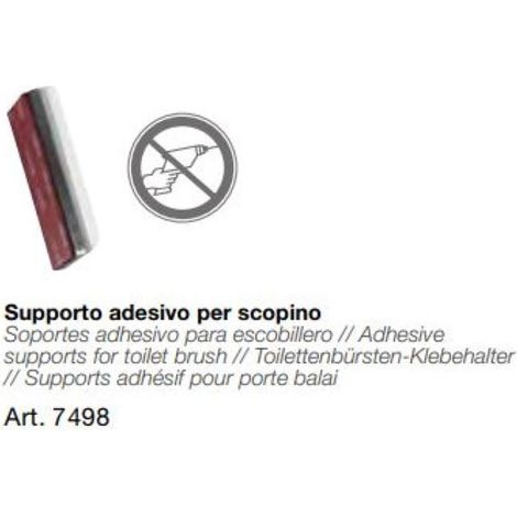 KOH-I-NOOR Supporto adesivo porta scopino sospeso codice prod: 7498