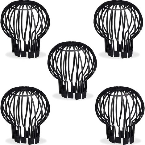 Lot de 5 grilles de protection pour gouttière, tamis galvanisé anti-feuilles pour drain et descente