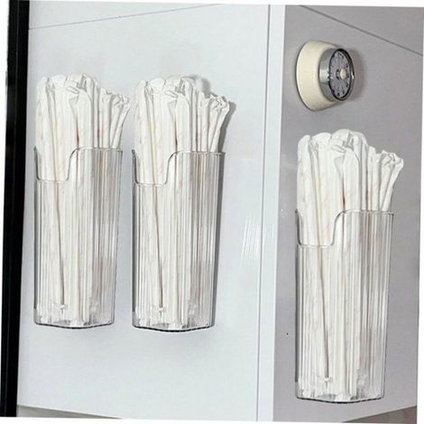 Boîte À Parapluies - Rangement Mural Blanc Glacé - Résistant Aux Perforations - Facile À Nettoyer - Lot De 2 (1/5)