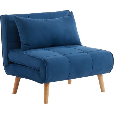 Poltrona letto XL in tessuto Blu - CHILA