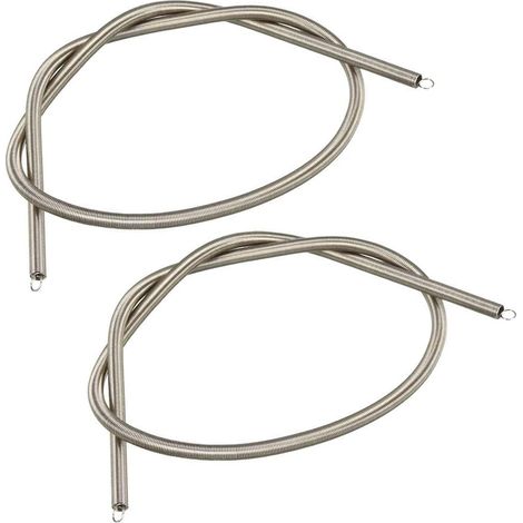 Tension Spring Extension Springs Wire Diameter 0.02", OD 0.16", Free Length 11.81" Stainless Steel Small Double Hook 2pcs (1/3)
