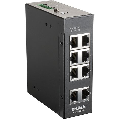 D-Link DIS-100E-8W commutateur non administrable L2 Fast Ethernet (10/100) Noir (1/3)