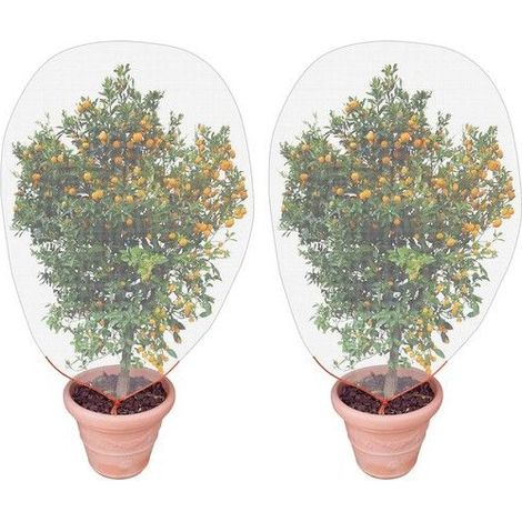 Housse de protection plantes - Tissu en maille PE - Cordon de serrage pratique - Transparent pour observation facile (1/5)