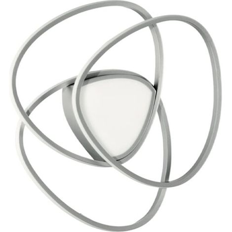 Plafonnier LED moderne dimmable 80W Rose Grande - Silver (1/2)