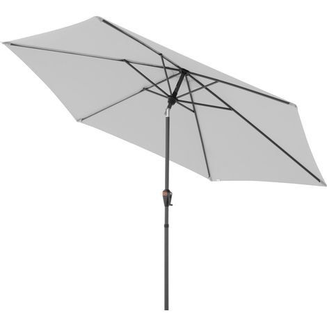 Doppler myZone Mittelmastschirm Auto-Tilt rund 305 cm Sonnenschirm 6 Farben 429465 827 Hellgrau (1/2)